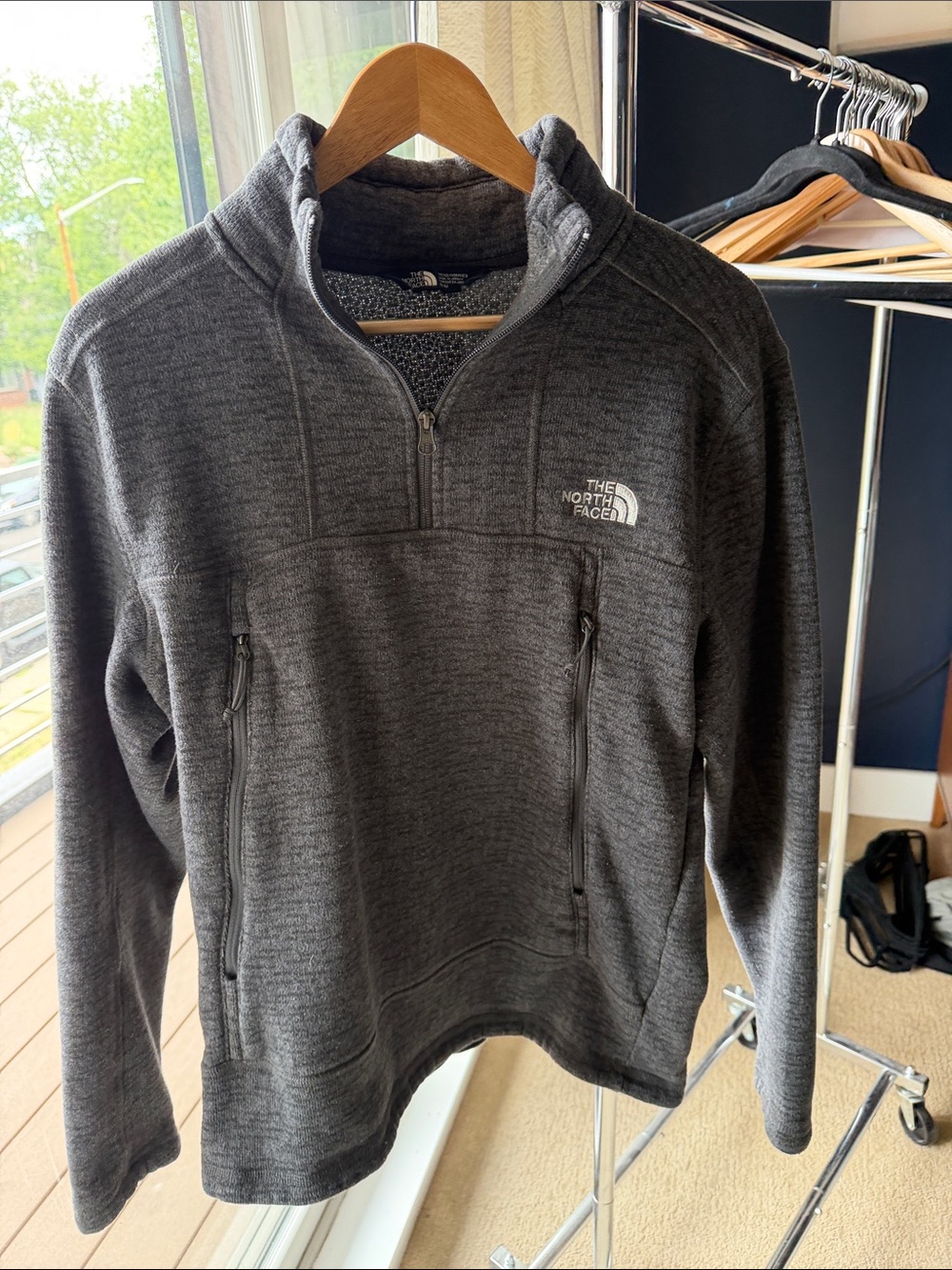 The North Face Men's Dark Charcoal Half-Zip Pullover